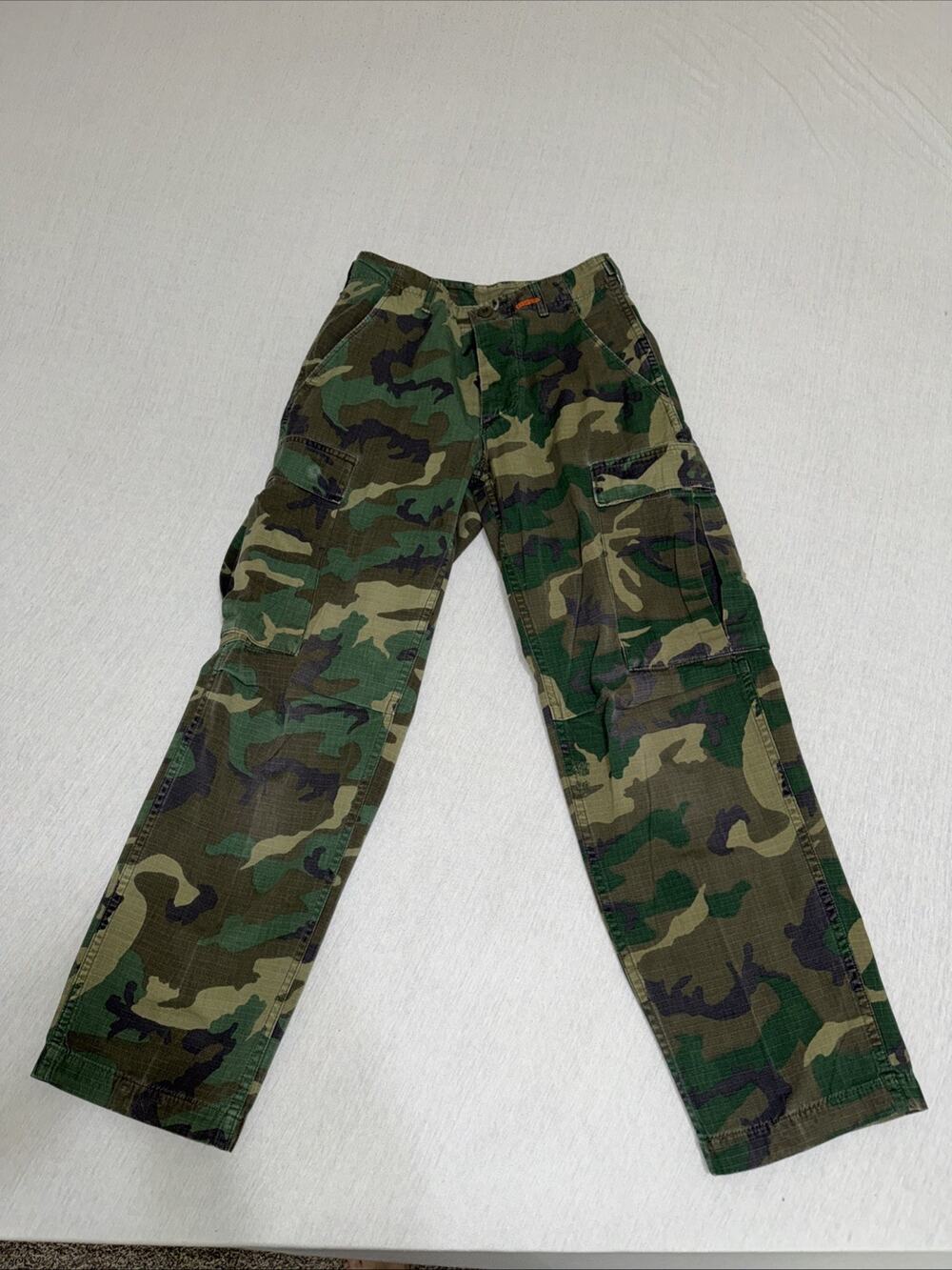 US Army Pants XS Short 27x29 Woodland Camo BDU Combat Ripstop 90s